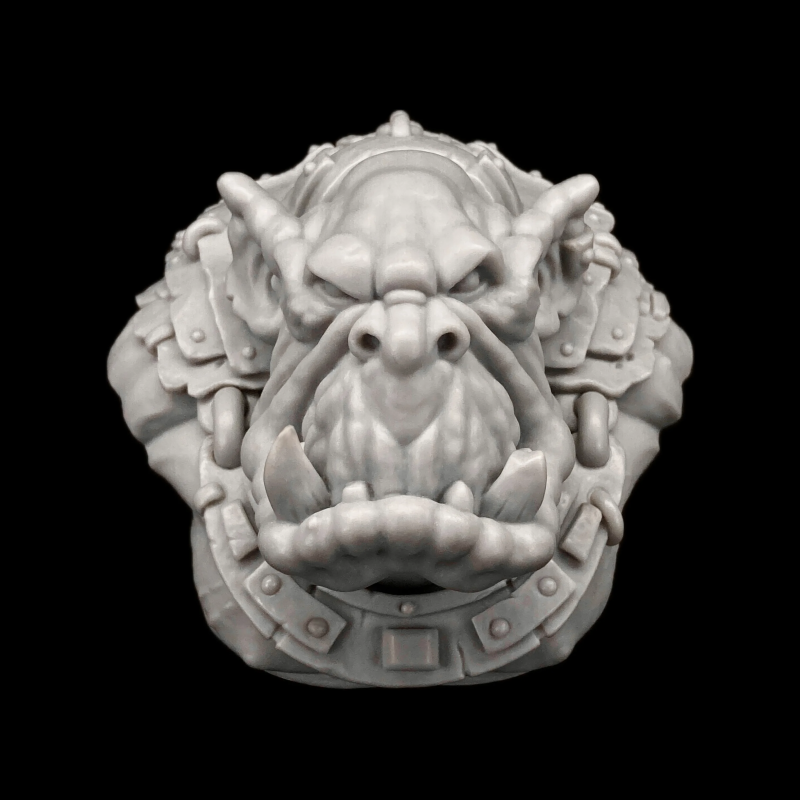 Kharzôg - orc bust to paint - front view