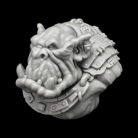 Kharzôg - orc bust to paint - right profile
