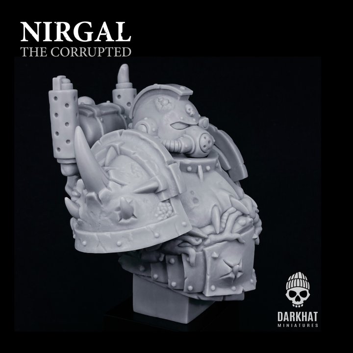 Nirgal - Buste nurgle à peindre - profil droit