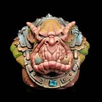 Buste résine "Kharzôg" – Ancien orc guerrier-chaman 70 mm