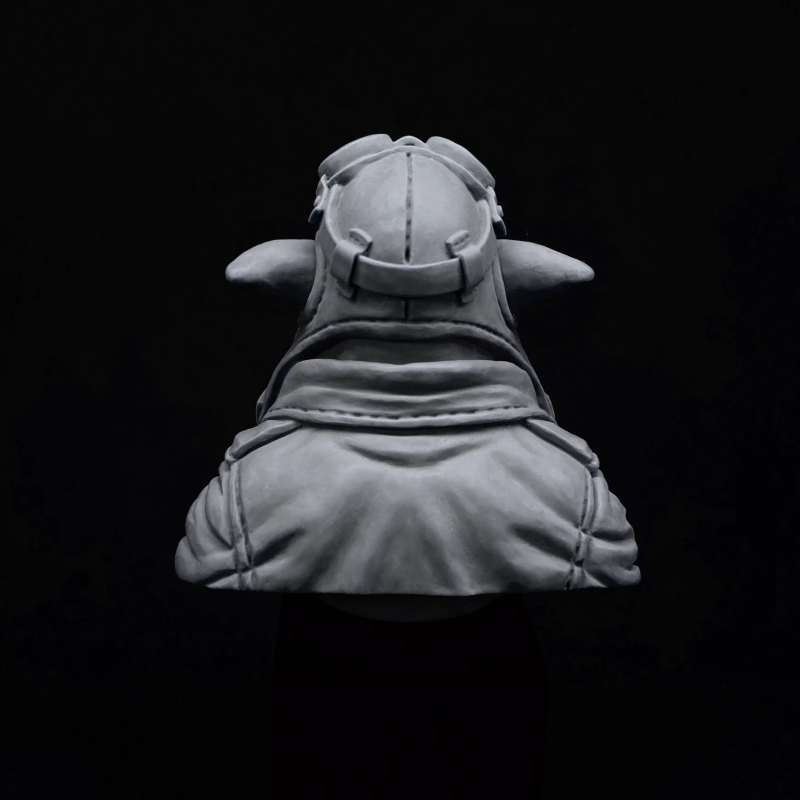 "Pappy" Goblington - goblin pilot bust to paint – back view