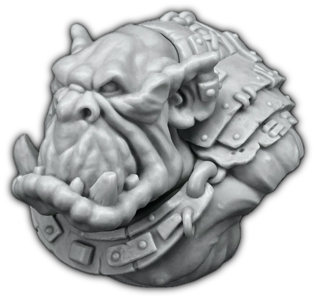 Kharzôg - buste orc à peindre – vue de face