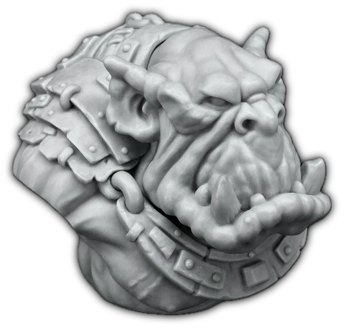 Kharzôg - buste orc à peindre – profil gauche
