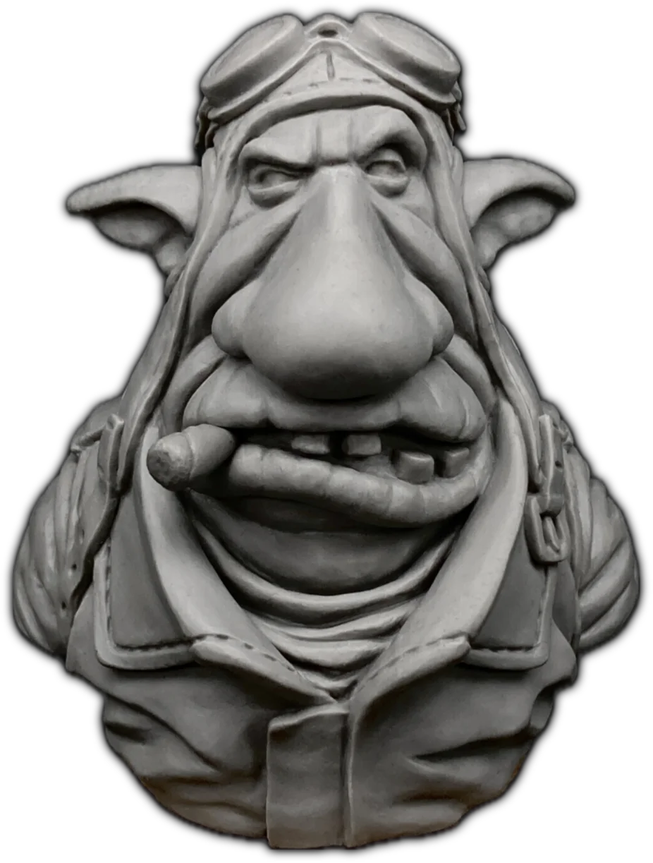 Kharzôg - buste orc à peindre – profil gauche