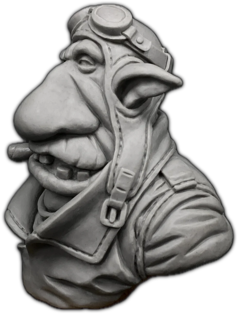 Kharzôg - buste orc à peindre – vue de face